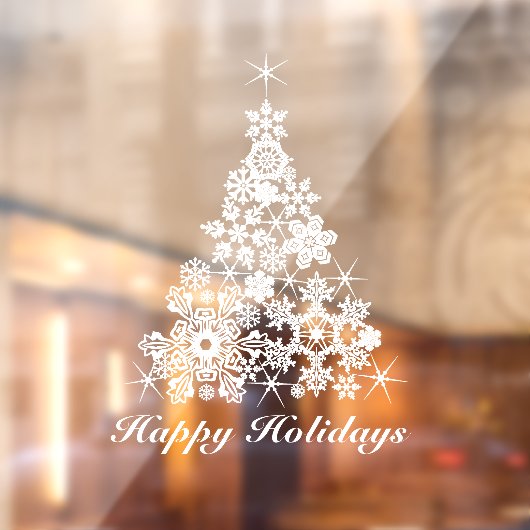 Weihnachtsbaum weiß Brauch Fensteraufkleber (Blatt 2)