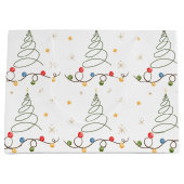 Weihnachtsbaum Weiße große Geschenktasche Geschenktüte (Vorderseite)