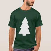 Weihnachtsbaum Weiße Silhouette T-Shirt (Vorderseite)