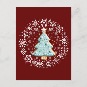 Weihnachtsbaum Weißer Weihnachten, Lebkuchen Postkarte