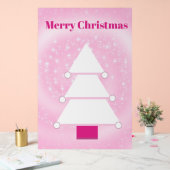 Weihnachtsbaum Weißrosa Schneeflocken Acrylschild (Hochzeit)