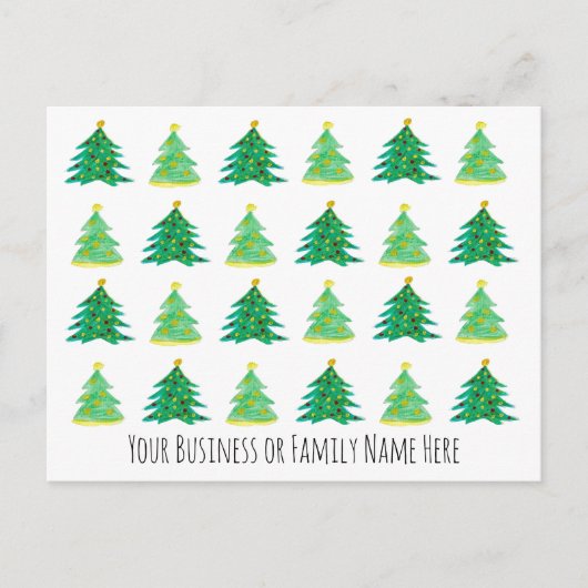 Weihnachtsbaum-Werbeaktion Postkarte (Vorderseite)