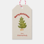 Weihnachtsbaum Whimsical Red Green Gold Nostalgie Geschenkanhänger (Vorderseite)