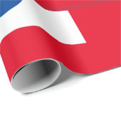 Weihnachtsbaum White Red Blue Geschenkpapier (Rolleneckpunkt)