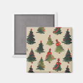 Weihnachtsbaum Wiederholung Muster Magnet (Vorderseite/Rückseite)