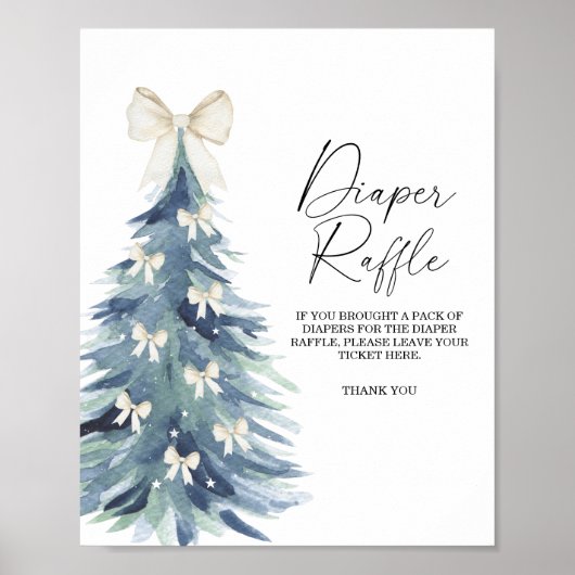 Weihnachtsbaum-Windel-Raffle-Poster Poster (Vorne)