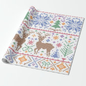 Weihnachtsbaum Winter Abstrakt Geschenkpapier (Ungerollt)