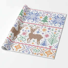 Weihnachtsbaum Winter Abstrakt Geschenkpapier