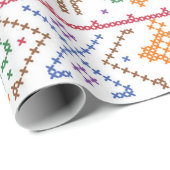 Weihnachtsbaum Winter Abstrakt Geschenkpapier (Rolleneckpunkt)