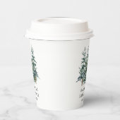 Weihnachtsbaum Winter Baby Dusche Aquarell Pappbecher (Links)