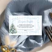 Weihnachtsbaum Winter Blau Windel Raffel Tickets Begleitkarte