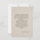 Weihnachtsbaum | Winter Brautparty Vielen Dank Dankeskarte (Rückseite)