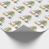 Weihnachtsbaum Winter Familiengeschenke Geschenkpapier (Ecke)