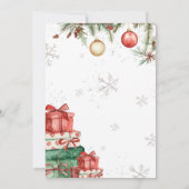 Weihnachtsbaum Winter Friendsmas Party Einladung (Rückseite)