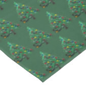 Weihnachtsbaum Winter Minimal Wasserfarbe Elegante Tischdecke (Schrägansicht)