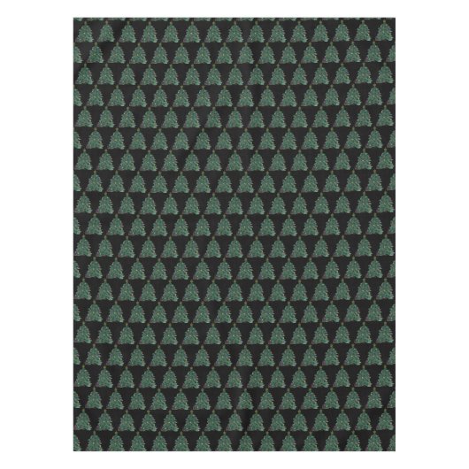 Weihnachtsbaum Winter Minimal Wasserfarbe Elegante Tischdecke (Vorderseite)