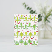 Weihnachtsbaum Winter Postkarte (Stehend Vorderseite)