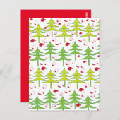 Weihnachtsbaum Winter Postkarte (Vorne/Hinten)