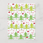 Weihnachtsbaum Winter Postkarte (Vorderseite)