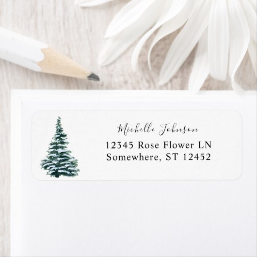 Weihnachtsbaum Winter Rücksendeadresse (Insitu)