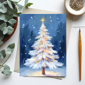 Weihnachtsbaum Winter Schnee Feiertagspostkarte