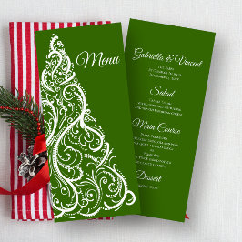 Weihnachtsbaum Winter Wedding Menu Menükarte