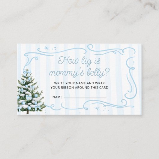 Weihnachtsbaum Winter Wie groß ist Mamas Bauch Begleitkarte (Vorderseite)