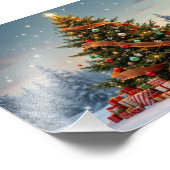 Weihnachtsbaum Winter Wonderland Fotodruck (Ecke)