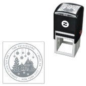 Weihnachtsbaum Winter Zuhause Persönliche Rücksend Permastempel (Beispiel)