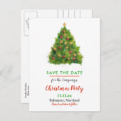 Weihnachtsbaum | Winterfeier Ankündigungspostkarte (Vorne/Hinten)