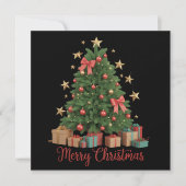 Weihnachtsbaum Wintergeschenk Feiertagskarte (Vorderseite)