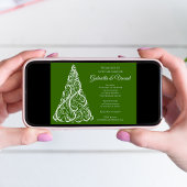 Weihnachtsbaum Winterhochzeit Einladung