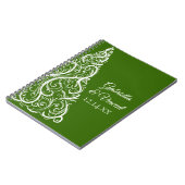 Weihnachtsbaum Winterhochzeit Notizblock (Linke Seite)