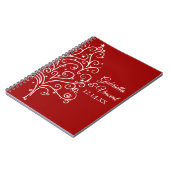 Weihnachtsbaum Winterhochzeit Notizblock (Linke Seite)