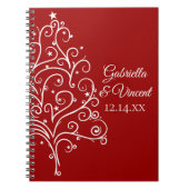 Weihnachtsbaum Winterhochzeit Notizblock (Vorderseite)