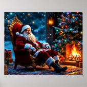 Weihnachtsbaum Winterkunst niedlich Poster (Vorne)