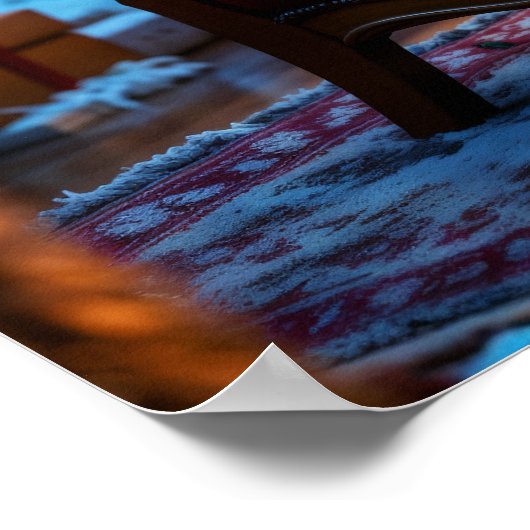 Weihnachtsbaum Winterkunst niedlich Poster (Ecke)