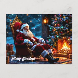 Weihnachtsbaum Winterkunst niedlich Postkarte