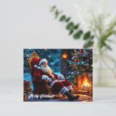 Weihnachtsbaum Winterkunst niedlich Postkarte (Stehend Vorderseite)