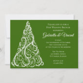 Weihnachtsbaum Winterpost Hochzeitsfeier Einladung (Vorderseite)