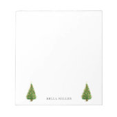 Weihnachtsbaum Winterquartier Notizblock (Vorderseite)