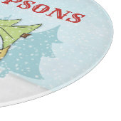 Weihnachtsbaum Winterschneefall Auto Schneidebrett (Ecke)