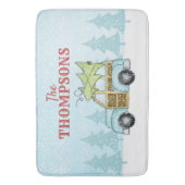 Weihnachtsbaum Winterschneeflocke Personalisiert Badematte (Vorderseite Vertikal)