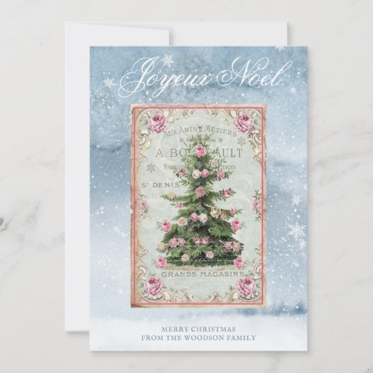 Weihnachtsbaum Winterschneeszene (Vorderseite)