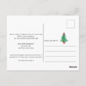 Weihnachtsbaum Wir bewegten Urlaub Postkarte (Rückseite)