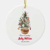 Weihnachtsbaum Wir erwarten Elternschmuck Keramik Ornament (Vorne)