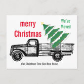 Weihnachtsbaum Wir haben die Ankündigung verschobe Postkarte (Vorderseite)