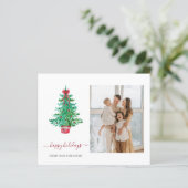 Weihnachtsbaum Wir haben Fotokarten verschoben (Stehend Vorderseite)