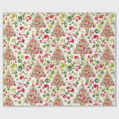 Weihnachtsbaum-Wirbel Geschenkpapier (Flach)