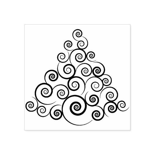 Weihnachtsbaum Wirbel Kunst Briefmarke Gummistempel (Prägung)